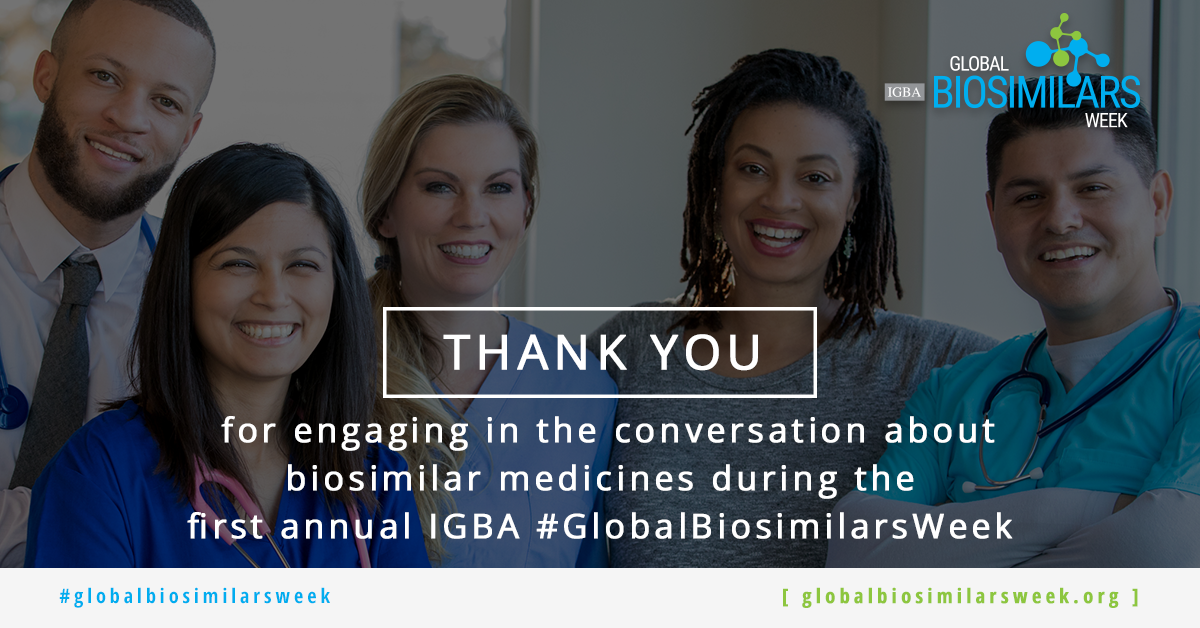 Global Biosimilars Week 16 - 20 November 2020. Thank you for engaging in conversation about biosimilar medicines